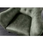 Design fotel Rotterdam zöld bársony