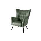 Design fotel Rotterdam zöld bársony