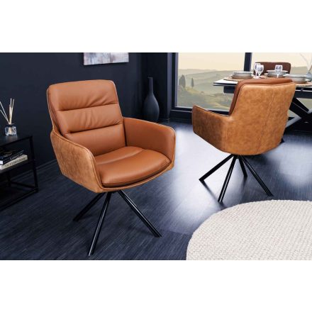 Design forgószék Maddison konyak