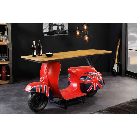 Design bárasztal Fahima 174 cm piros