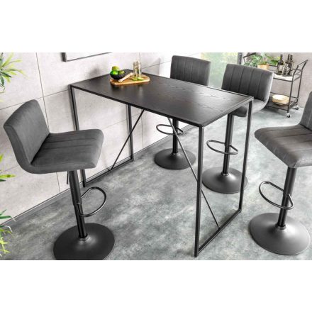 Design bárasztal Maille 120 cm fekete kőris