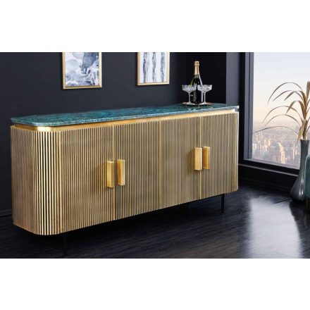 Design komód Ifama 160 cm zöld márvány