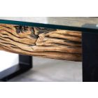 Design dohányzóasztal Shark 130 cm teak