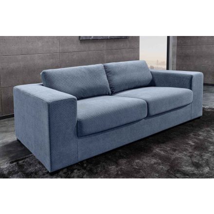 Design ülőgarnitúra Joe 220 cm kék kordbársony