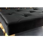 Design ülőpad Rococo 172 cm fekete / arany