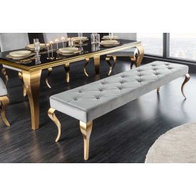 Design ülőpad Rococo 172 cm szürke / arany