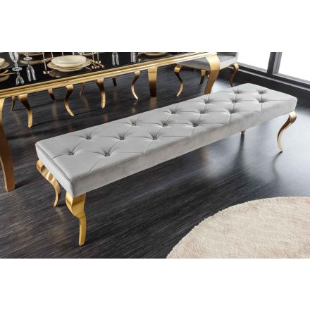 Design ülőpad Rococo 172 cm szürke / arany