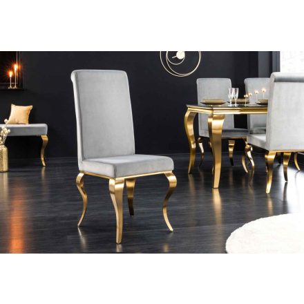 Design szék Rococo szürke / arany