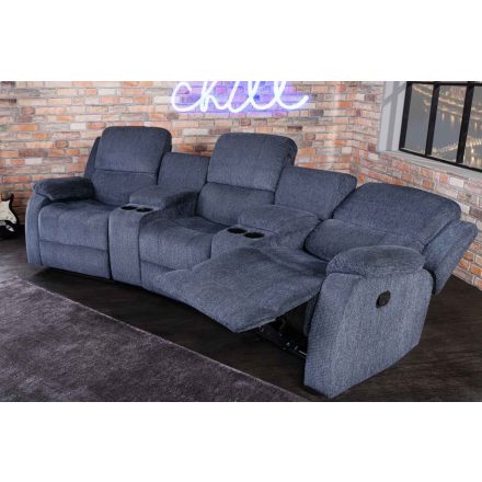 Design háromüléses fotel Movie sötétszürke