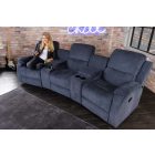 Design háromüléses fotel Movie sötétszürke