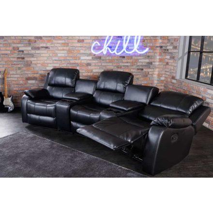 Design háromüléses fotel Movie fekete