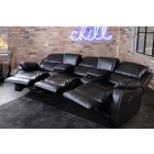 Design háromüléses fotel Movie fekete