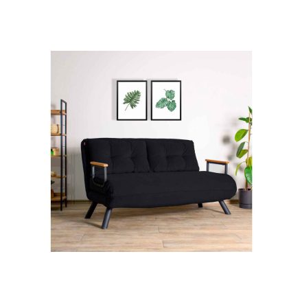 Design összecsukható kanapé Hilarius 133 cm fekete