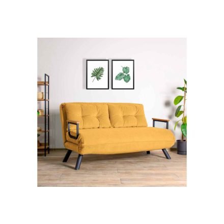 Design összecsukható kanapé Hilarius 133 cm mustár