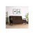 Design összecsukható kanapé Hilarius 133 cm barna
