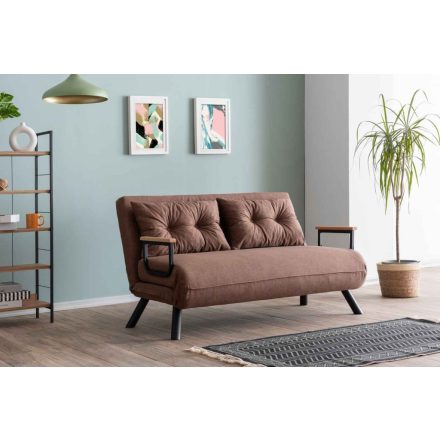 Design összecsukható kanapé Hilarius 133 cm világosbarna