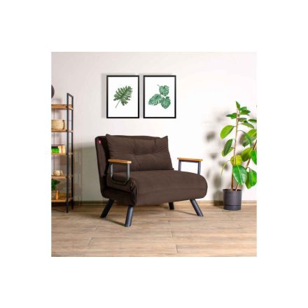 Design összecsukható fotel Hilarius barna