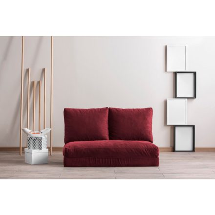 Design összecsukható kanapé Wandella 120 cm piros-barna