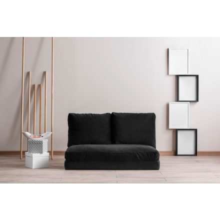 Design összecsukható kanapé Wandella 120 cm fekete