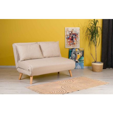 Design összecsukható kanapé Felicitas 120 cm krém