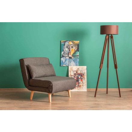 Design összecsukható fotel Felicitas sötétszürke