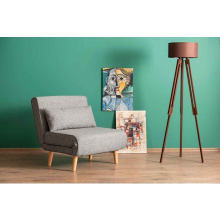Design összecsukható fotel Felicitas világosszürke