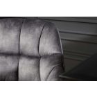 Design forgó bárszék Vallerina szürke bársony