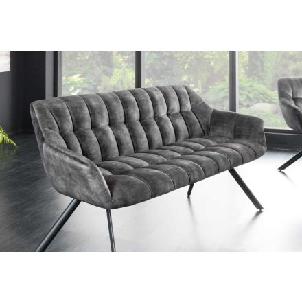 Design ülőpad Vallerina 165 cm szürke bársony