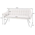 Design ülőpad Vallerina 165 cm bézs