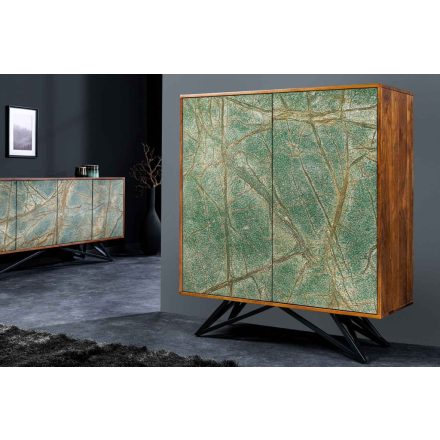 Design magas komód Quillon 120 cm természetes kőből