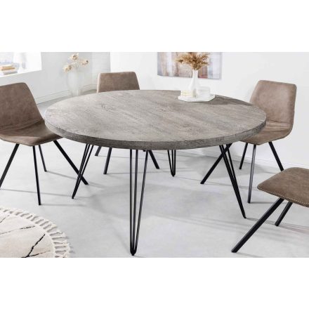 Design étkezőasztal Shayla 120 cm szürke mangó