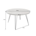 Design étkezőasztal Shayla 120 cm szürke mangó