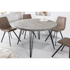 Design étkezőasztal Shayla 80 cm szürke mangó