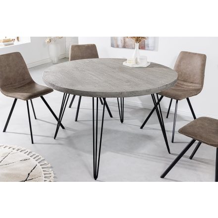 Design étkezőasztal Shayla 80 cm szürke mangó