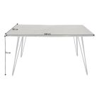 Design étkezőasztal Shayla 140 cm szürke akác