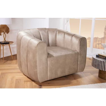 Design forgófotel Kalei pezsgő bársony