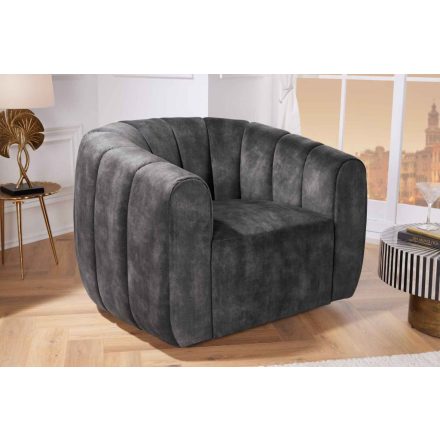 Design forgófotel Kalei sötétszürke bársony