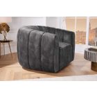 Design forgófotel Kalei sötétszürke bársony