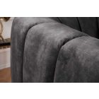 Design forgófotel Kalei sötétszürke bársony