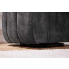 Design forgófotel Kalei sötétszürke bársony