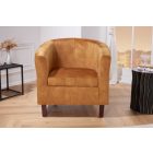 Design fotel Lyric mustársárga bársony