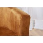 Design fotel Lyric mustársárga bársony