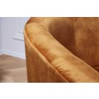 Design fotel Lyric mustársárga bársony