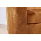 Design fotel Lyric mustársárga bársony