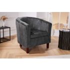 Design fotel Lyric sötétszürke bársony