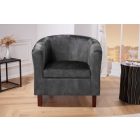 Design fotel Lyric sötétszürke bársony