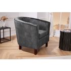 Design fotel Lyric sötétszürke bársony