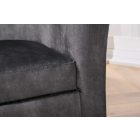 Design fotel Lyric sötétszürke bársony