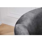 Design fotel Lyric sötétszürke bársony