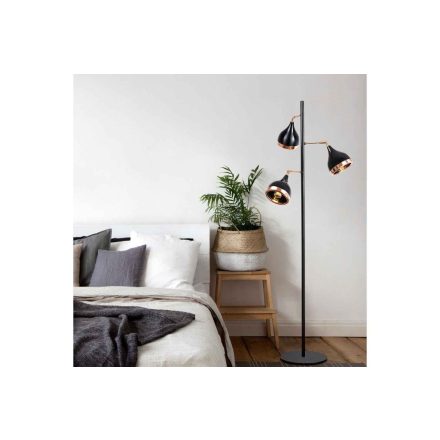 Design állólámpa Salwah 163 cm fekete